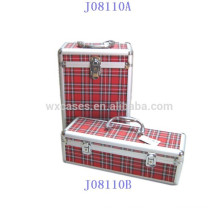 new style 2 bottles aluminum wine box with PVC leather skinmanufacturer high quality